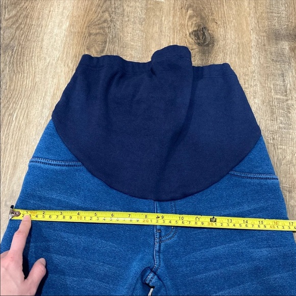 Maternity Fleece Skinny Jeans Blue - Picture 8 of 9